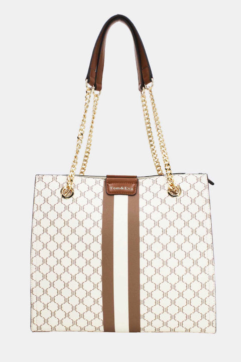 COPE CLOTHING : Double-Carry Monogram Tote Bag - Beige