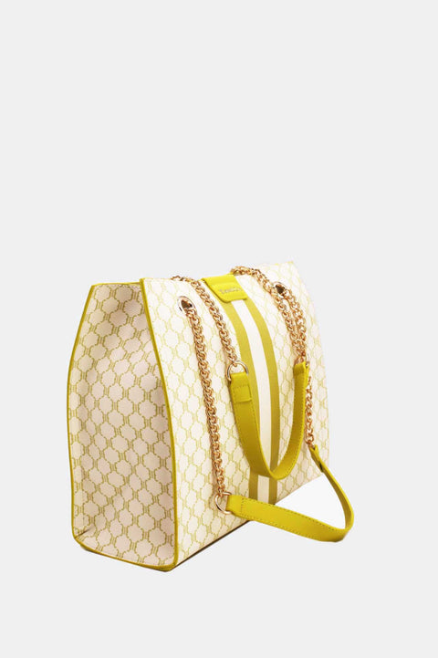 COPE CLOTHING : Double-Carry Monogram Tote Bag - Yellow