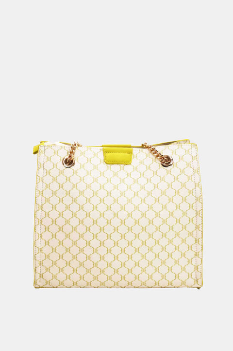 COPE CLOTHING : Double-Carry Monogram Tote Bag - Yellow
