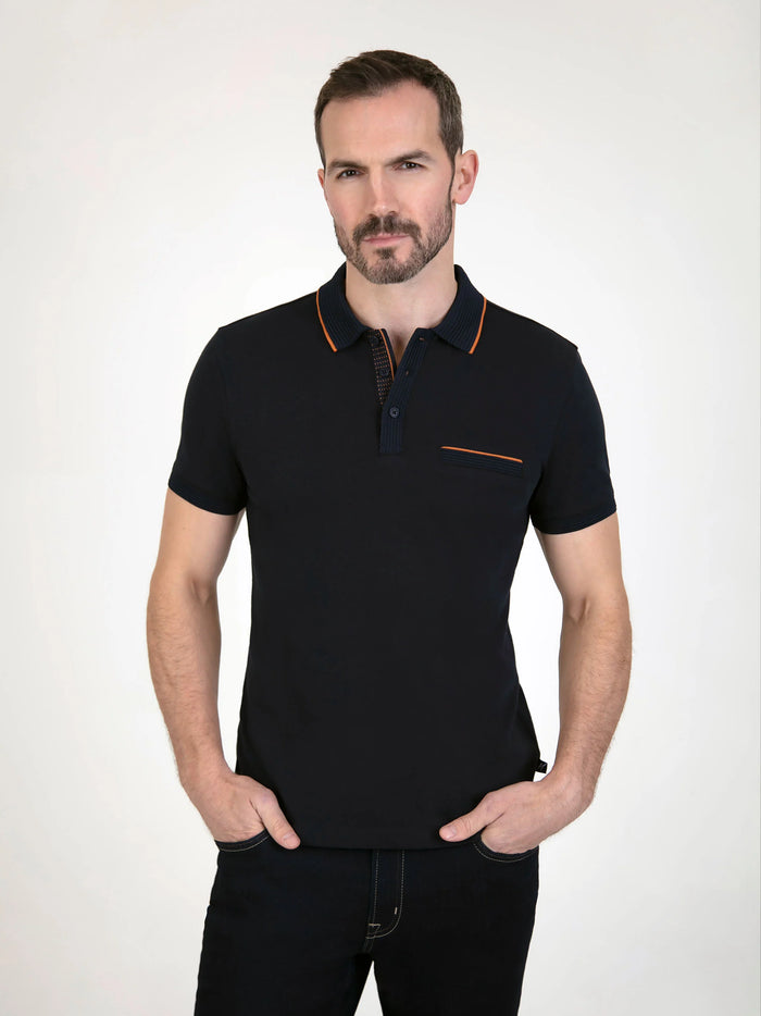 MISH MASH Tonto Short Sleeve Polo Shirt - Navy
