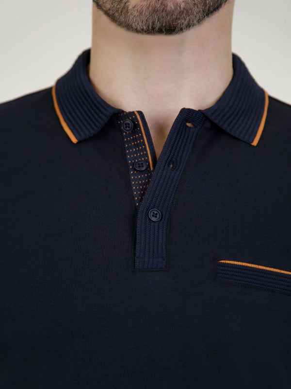 MISH MASH Tonto Short Sleeve Polo Shirt - Navy
