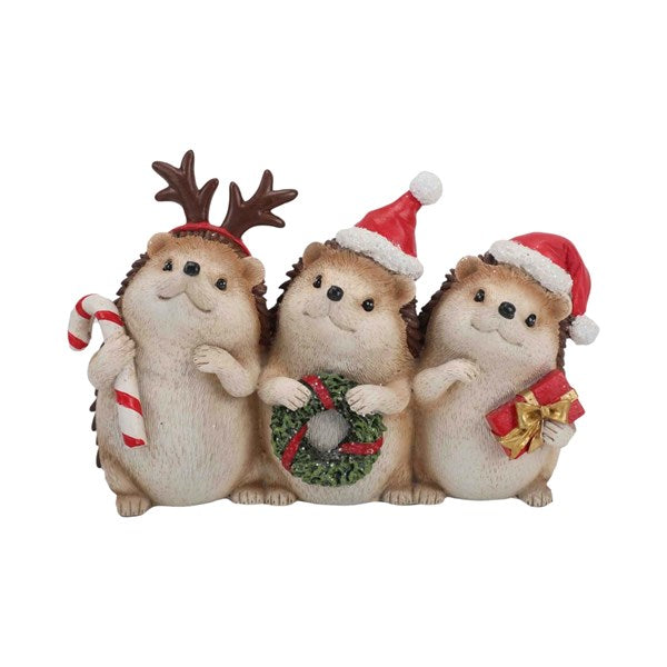 STRAITS Trio Christmas Hedgehogs Figurine 7x11cm