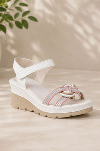 PATRIZIO COMO Udine Front Knot Sandal - White/Pink