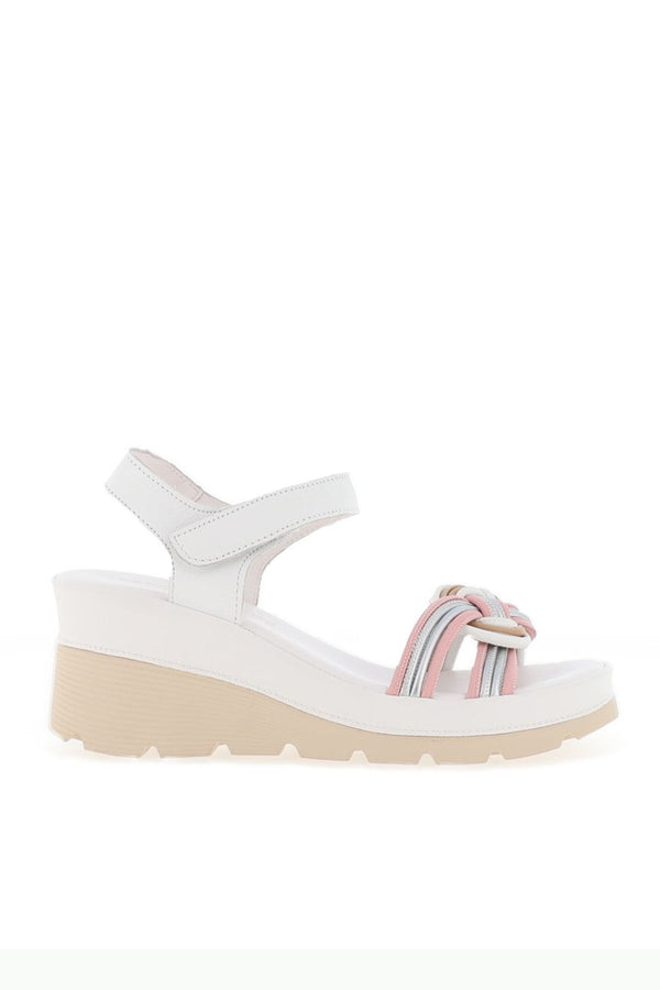 PATRIZIO COMO Udine Front Knot Sandal - White/Pink
