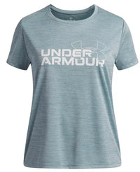 UNDER ARMOUR Girl's Tech Twist Wordmark Logo T-Shirt - Blue