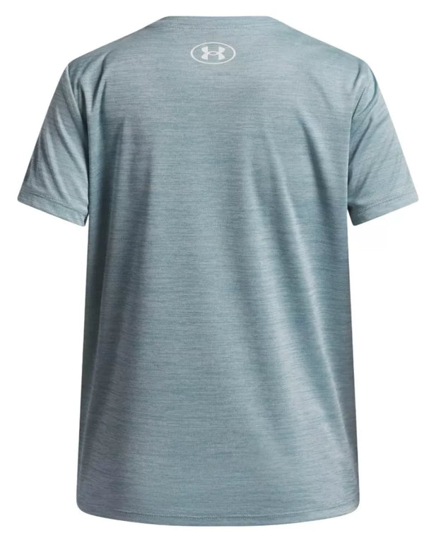 UNDER ARMOUR Girl's Tech Twist Wordmark Logo T-Shirt - Blue