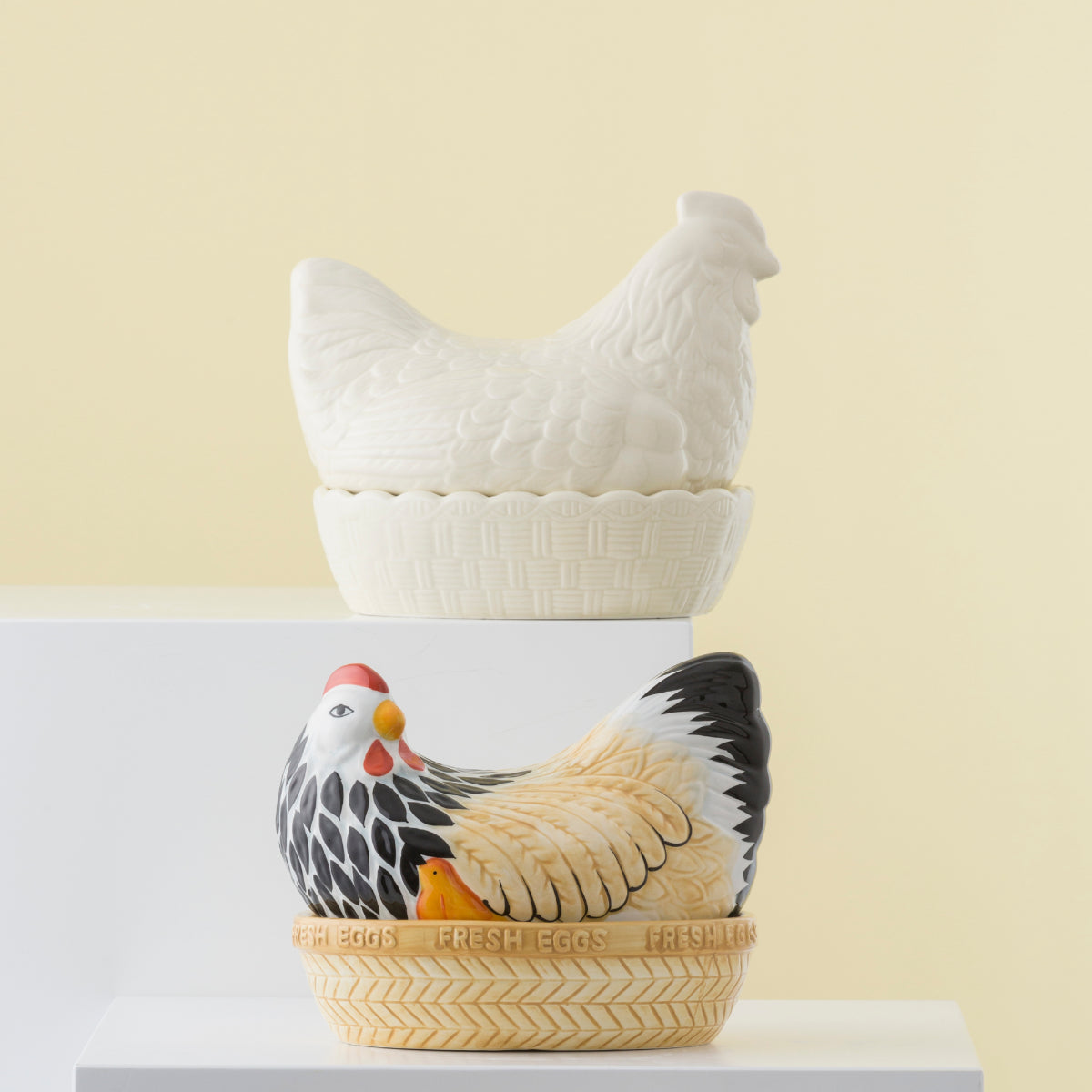 MASON CASH Cream Hen Nest Egg Storage