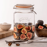 KILNER Glass Clip Top Square Jar 3 Litre