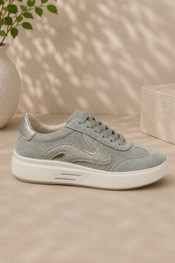 PATRIZIO COMO Vasto Saggia Suede Trainers - Sage