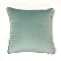 FULLSHIRE Velvet Piped Cushion - Duck Egg 55x55cm