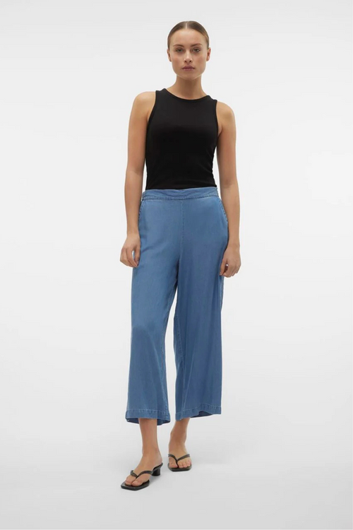 VERO MODA Bree Wide Culotte Pants - Blue