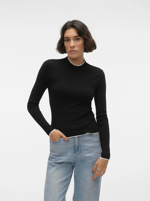 VERO MODA : Knitted Pullover - Black
