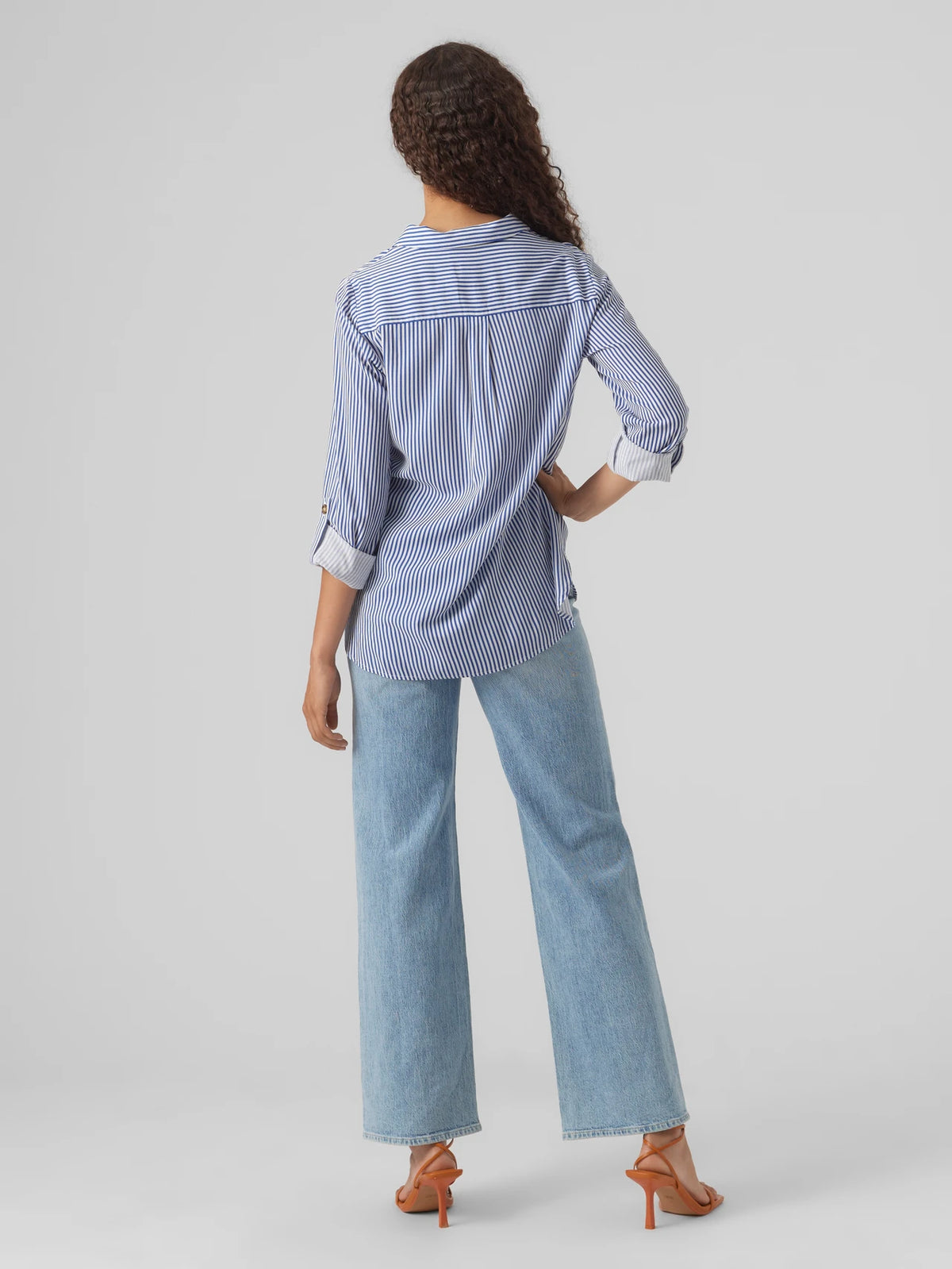 VERO MODA Bumpy Regular Fit Shirt - Beaucoup Blue