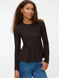 VERO MODA Lana Pleat Jumper - Chocolate