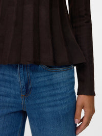 VERO MODA Lana Pleat Jumper - Chocolate