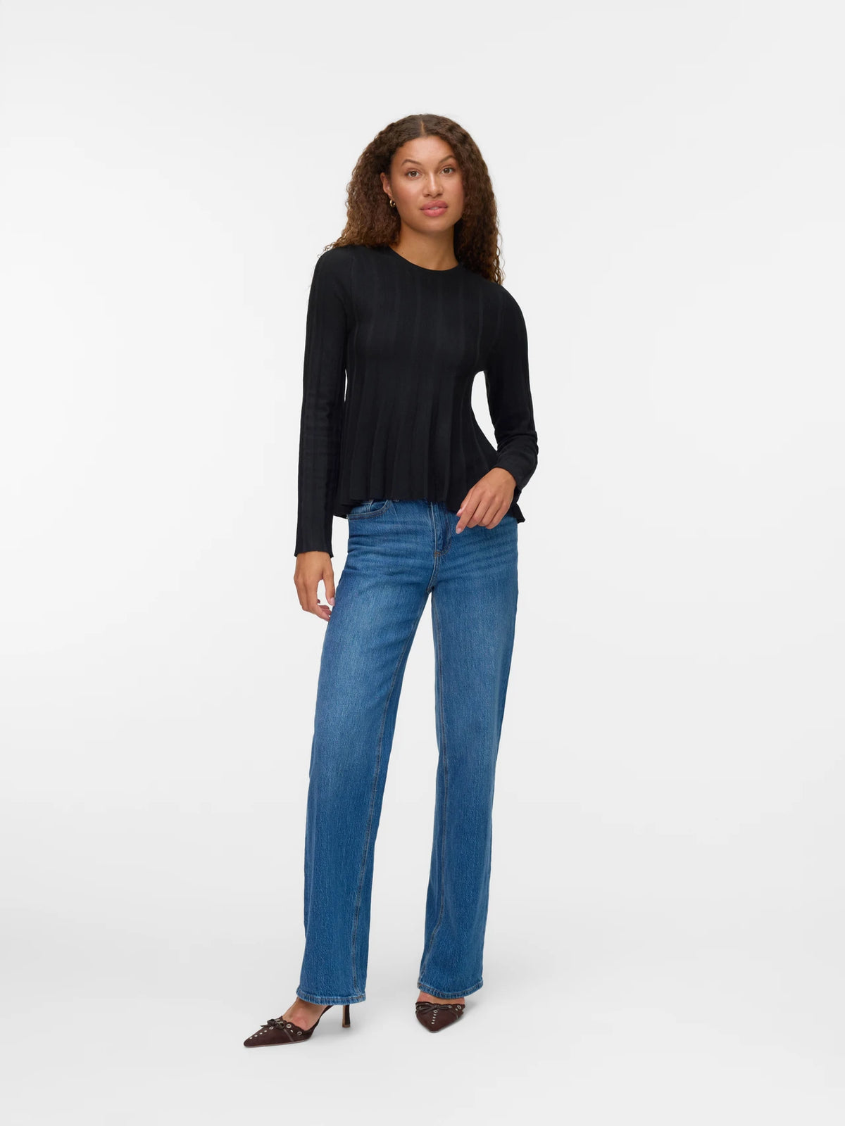 VERO MODA Lana Pleat Jumper - Black