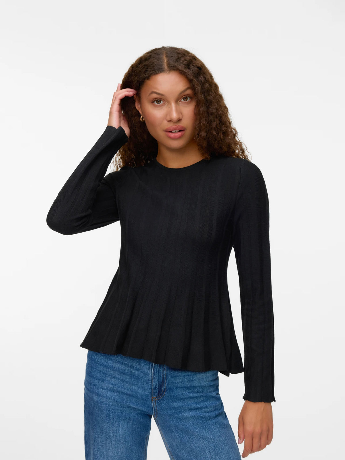 VERO MODA Lana Pleat Jumper - Black