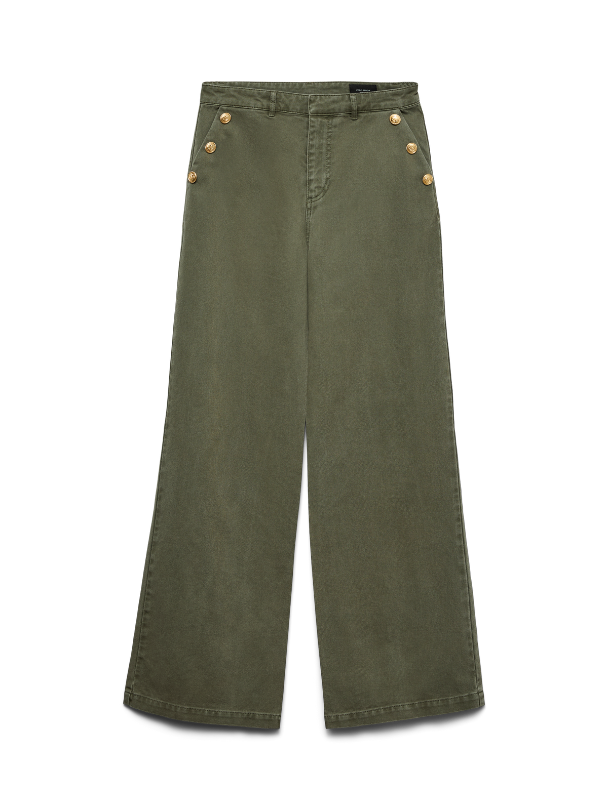 VERO MODA Margot High Rise Wide Leg Jean - Khaki