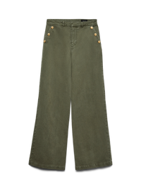 VERO MODA Margot High Rise Wide Leg Jean - Khaki