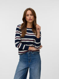 VERO MODA Silje Round Neck Jumper - Stripe