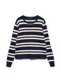 VERO MODA Silje Round Neck Jumper - Stripe
