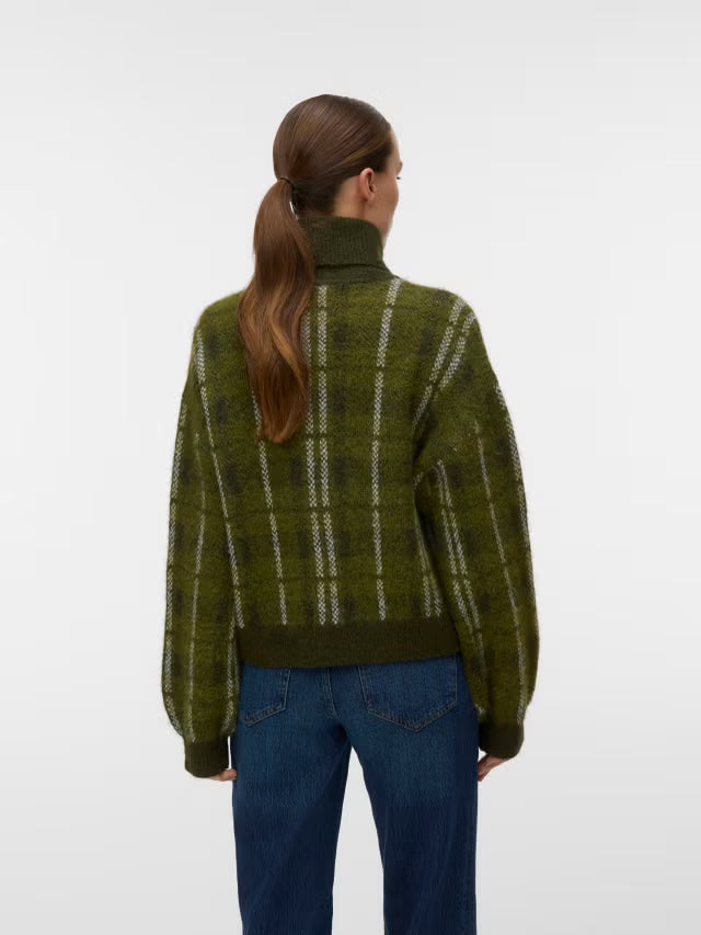 VERO MODA Toby High Neck Jumper - Dark Green