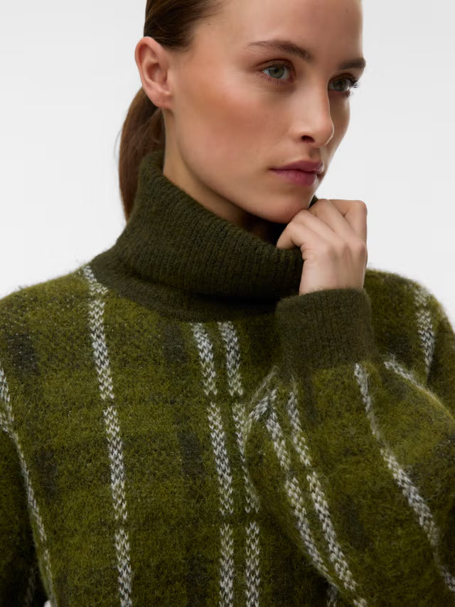 VERO MODA Toby High Neck Jumper - Dark Green
