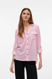 VERO MODA Bumpy Regular Fit Shirt - Pink