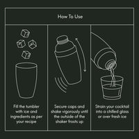 VINERS Barware Silver Cocktail Shaker Giftbox 500ml