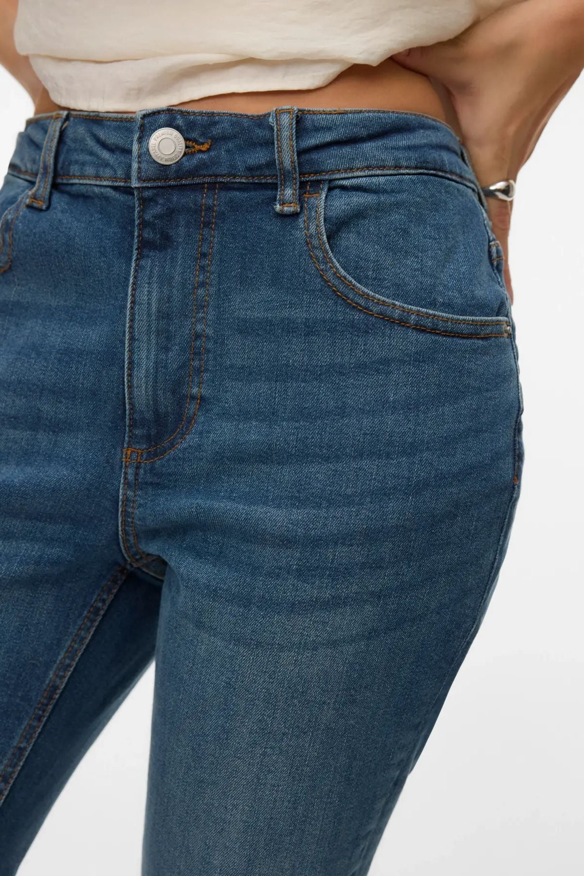 VERO MODA Rosie Straight Ankle Length Jean - Dark Denim