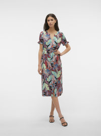 VERO MODA Maja Palma SS Floral Midi Dress