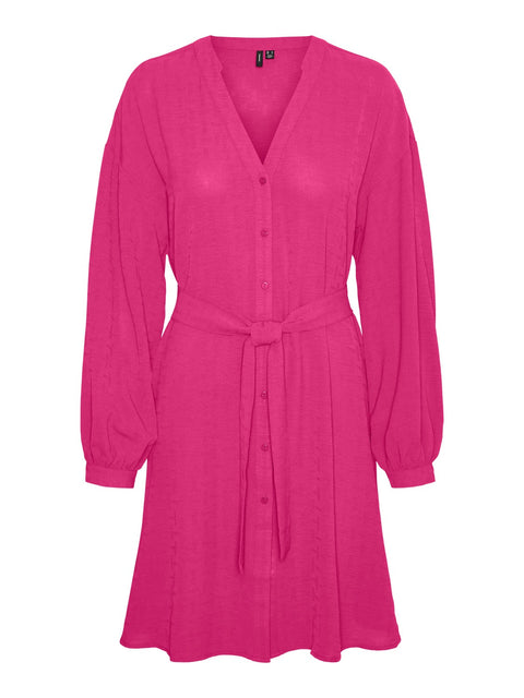VERO MODA : Charlotte Shirt Dress - Pink