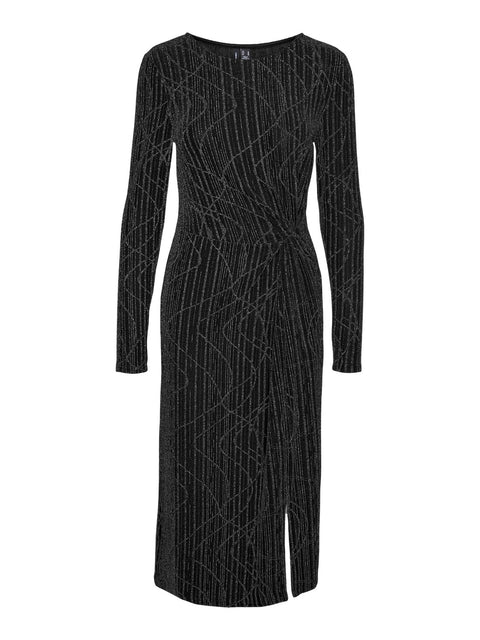VERO MODA : Long Sleeve Party Dress - Black