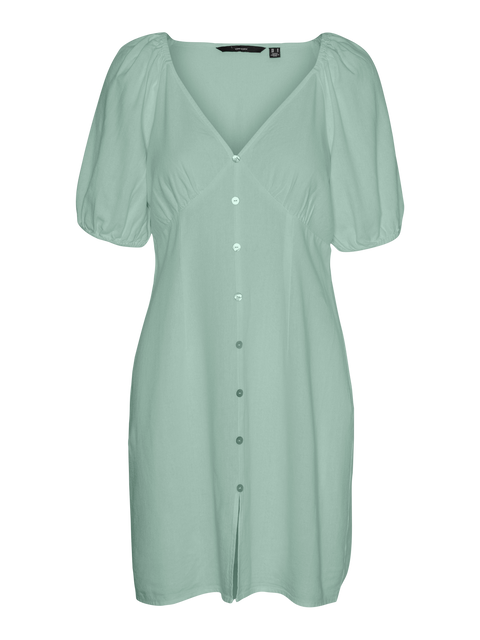 VERO MODA : Mymilo Linen Blend Dress - Green