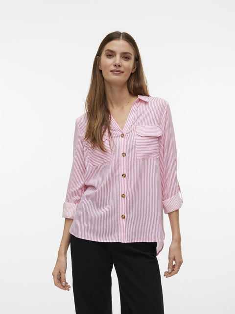 VERO MODA : Bumpy Regular Fit Shirt - Pink