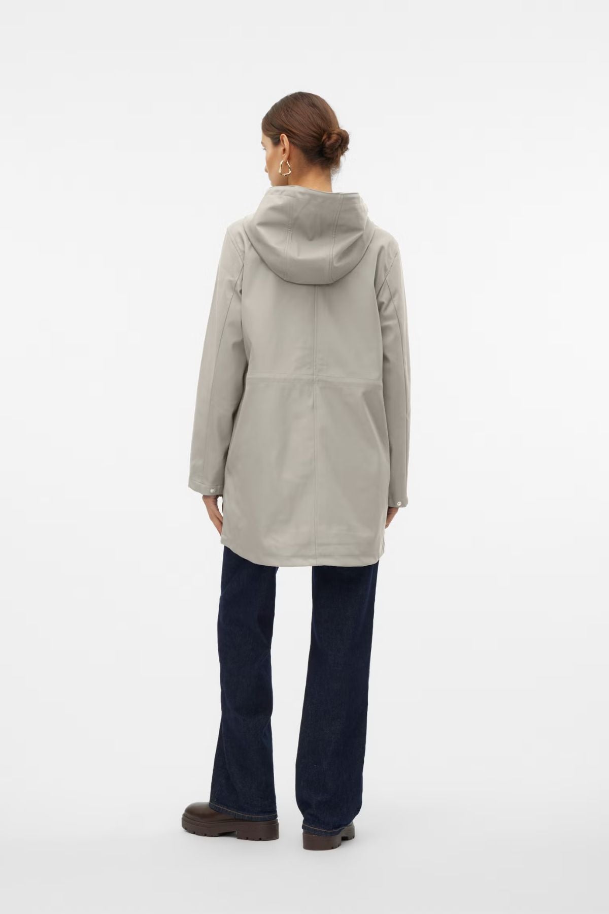 VERO MODA Malou Coated Rain Jacket - Moonbeam