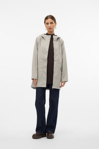 VERO MODA Malou Coated Rain Jacket - Moonbeam