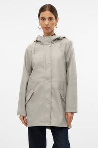 VERO MODA Malou Coated Rain Jacket - Moonbeam