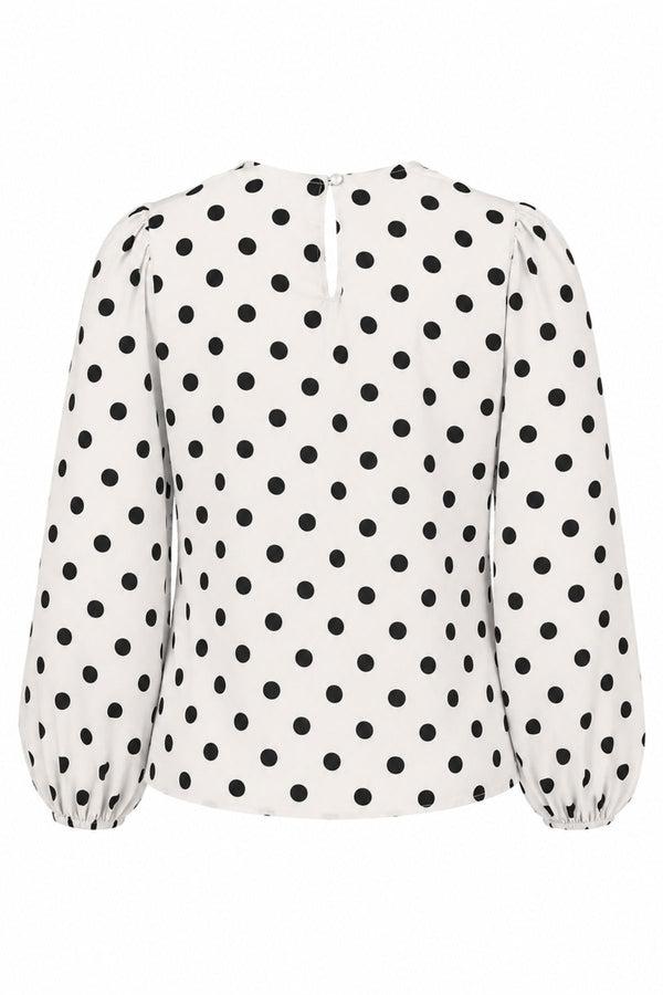COPE CLOTHING Polka Dot Blouse - White