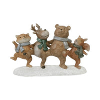 STRAITS Woodland Animals Winter Party Figurine 26x17cm