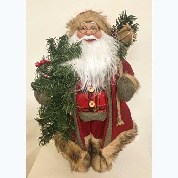 ENCHANTE Woodland Standing Santa 45cm