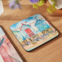 PIMPERNEL Beach Huts - Set of 6 Coasters