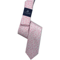 L.A. SMITH :  Poly Pink Deco Floral Tie & Handkerchief Set