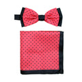 L.A. SMITH : Spotted Two Tone Pink Bow Tie Set
