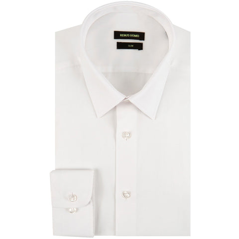 REMUS UOMO : White Asthon Slim Shirt