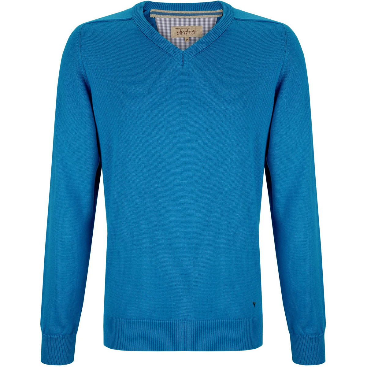 DG'S DRIFTER Men's V-Neck Jumper - Aqua Blue