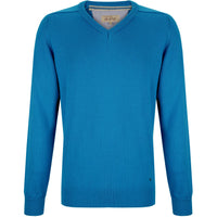 DG'S DRIFTER Men's V-Neck Jumper - Aqua Blue