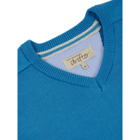 DG'S DRIFTER Men's V-Neck Jumper - Aqua Blue
