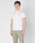 REMUS UOMO :White Short Sleeve Polo Shirt