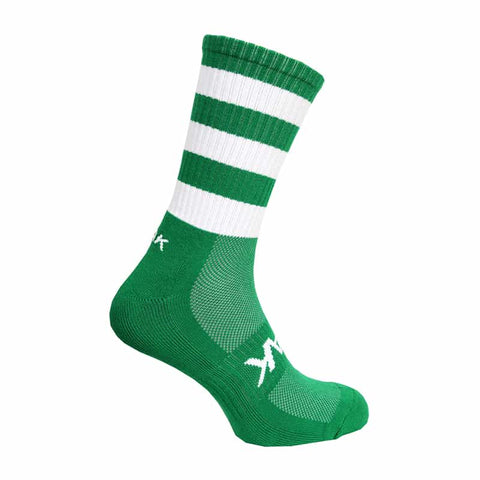 ATAK: Shox Mid Leg Football Socks Green/White